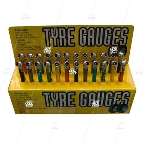 Car Tyre Pencil-Style, Pressure Gauge, Display Pack (24)