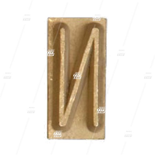 Rubber Branding Letter N, 1"