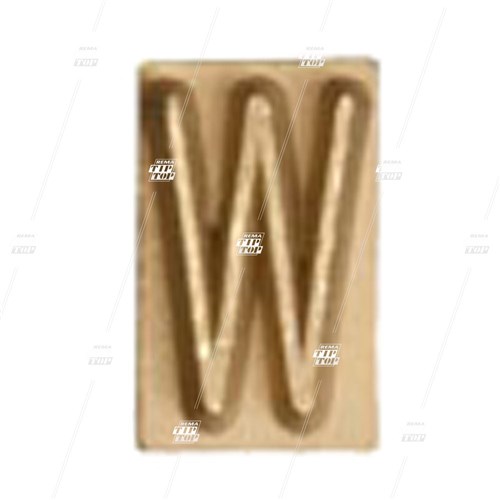 Rubber Branding Letter W, 1"