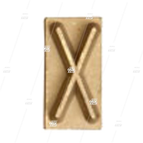 Rubber Branding Letter X, 1"