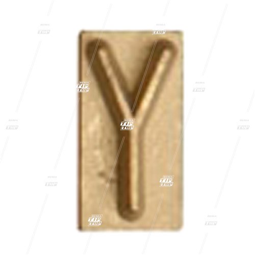 Rubber Branding Letter Y, 1"