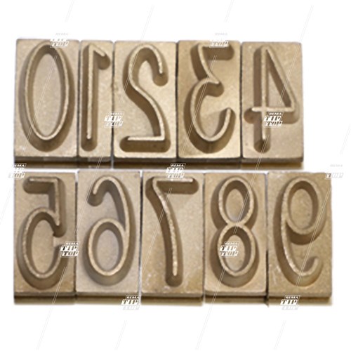 1" Branding Number Set (0-9)