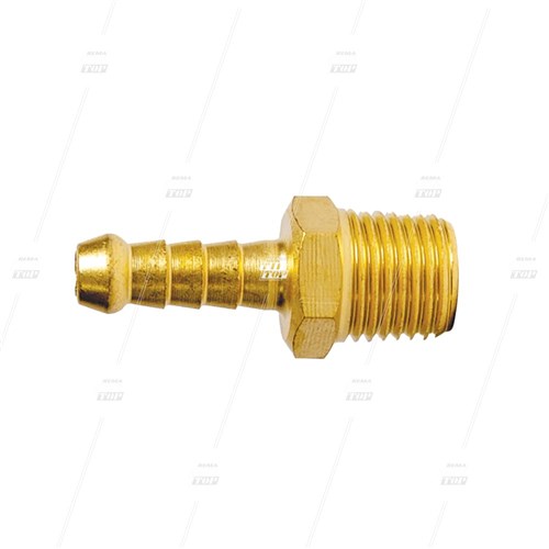 RYCO 207, 1/4" Male Tailpiece with 1/4" Hose Barb (6mm)