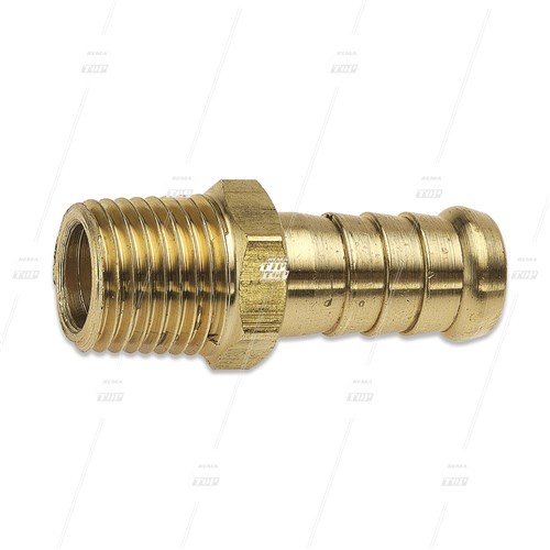 RYCO 208, 1/4" Male Tailpiece with 5/16" Hose Barb (8mm)