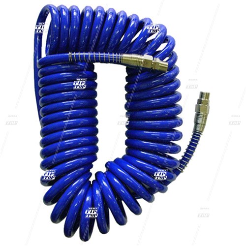JAMEC PEM Spiral Hose, 12mm x 5m with 1/4" Threads