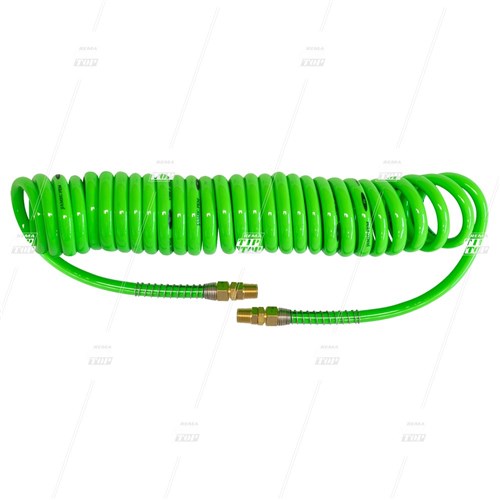 JAMEC PEM Spiral Hose, 10mm x 6m with 1/4" Threads