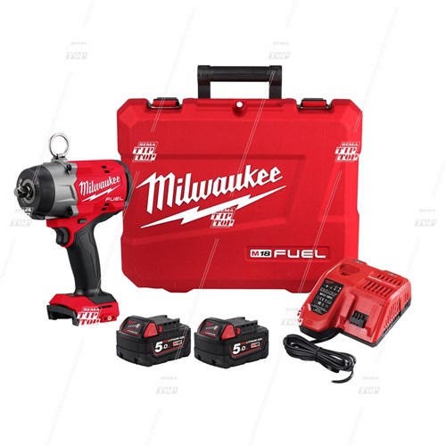 1/2" MILWAUKEE 18V, Cordless Impact Wrench Kit - Short Anvil