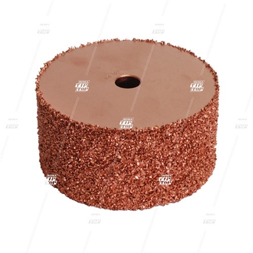 18 Grit, 102mm Buffing Carbide, Copper Flat Wheel - 1/2" Bore