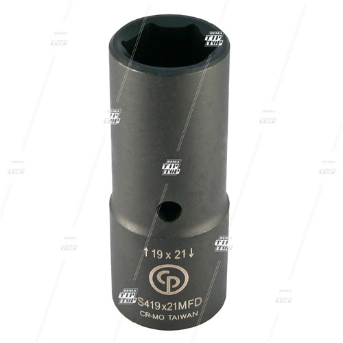 19x21mm 1/2" Heavy Duty Flip Impact Socket - Long