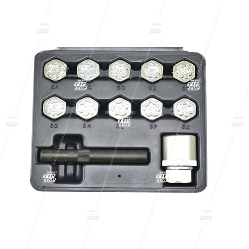 12pc MERCEDES Wheel Lock Key Set - Male Pattern