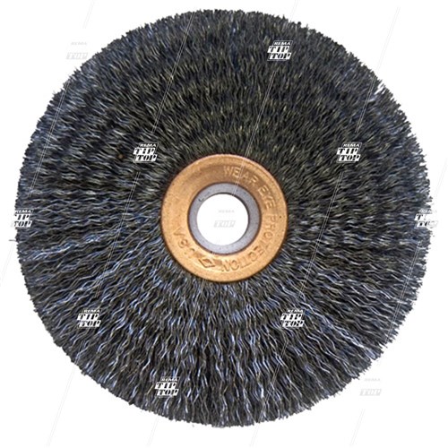 Rotary Wire Brush, 75mm x 10mm, Fine Texturing, 1/2" Bore