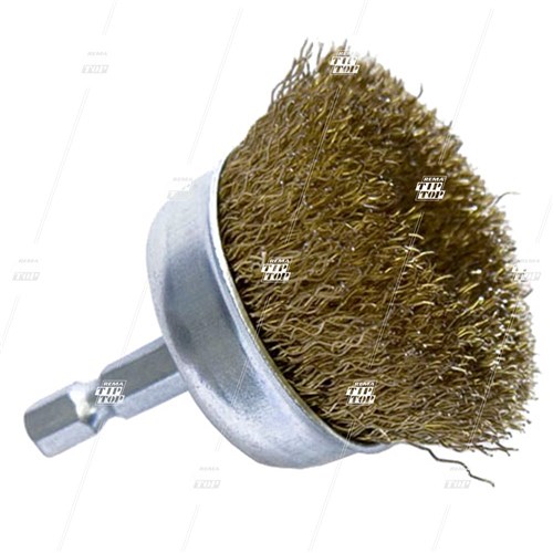 Cup Wire Brush, 50mm x 17mm, with 6mm Fixed Arbour