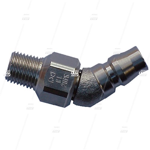 NITTO 20PM, 1/4" Male Airline Adaptor with Rotary Fitting