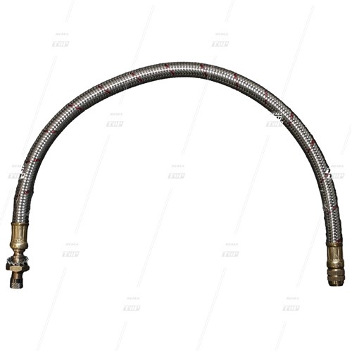 400mm Flexible Braided, Truck Valve Extension - Round Nut