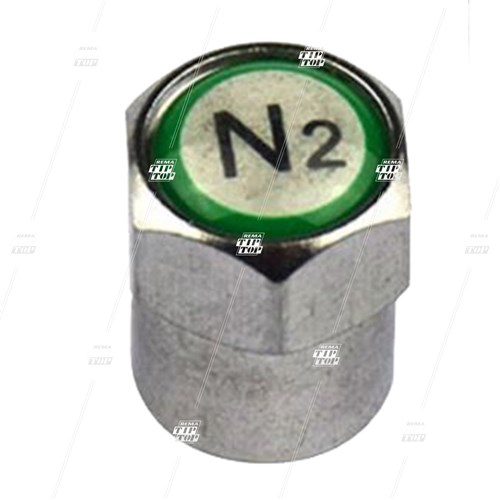 Chrome Valve Cap, Green Dome (bag/100)