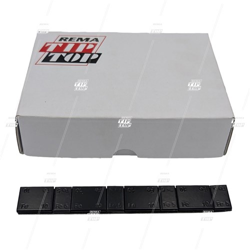 60g REMA TIP TOP, Steel Stick-on Wheel Weights with Lohmann Tape - Black (box/50)