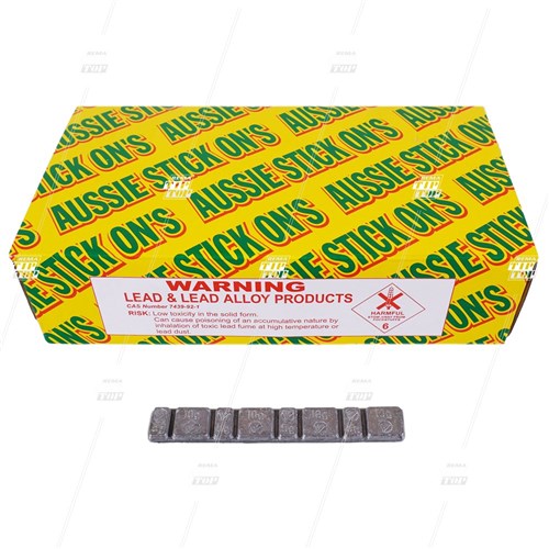 60g AUSSIE, Lead Stick-on Wheel Weights - Narrow (box/100)