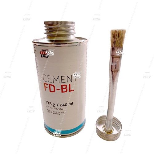 Rema Tip Top Fast Dry Patch Cement SC-BL FD, 200g Tin with Brush, CFC Free
