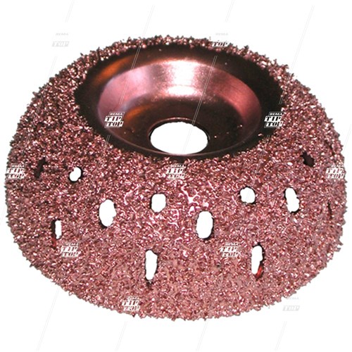 18 Grit, 76mm Buffing Carbide, Copper Contour Wheel - 3/8" Bore