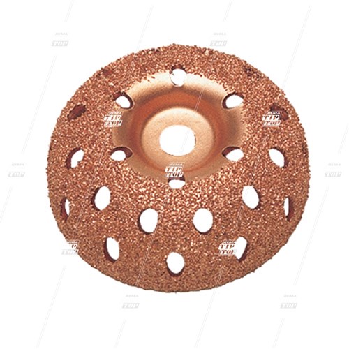 14 Grit, 102mm Buffing Carbide, Copper Contour Wheel - 14mm Bore