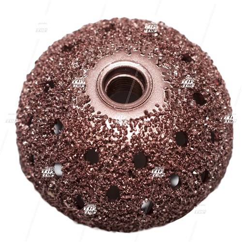 36 Grit, 50mm Buffing Carbide, Copper Contour Wheel - 3/8" Thread
